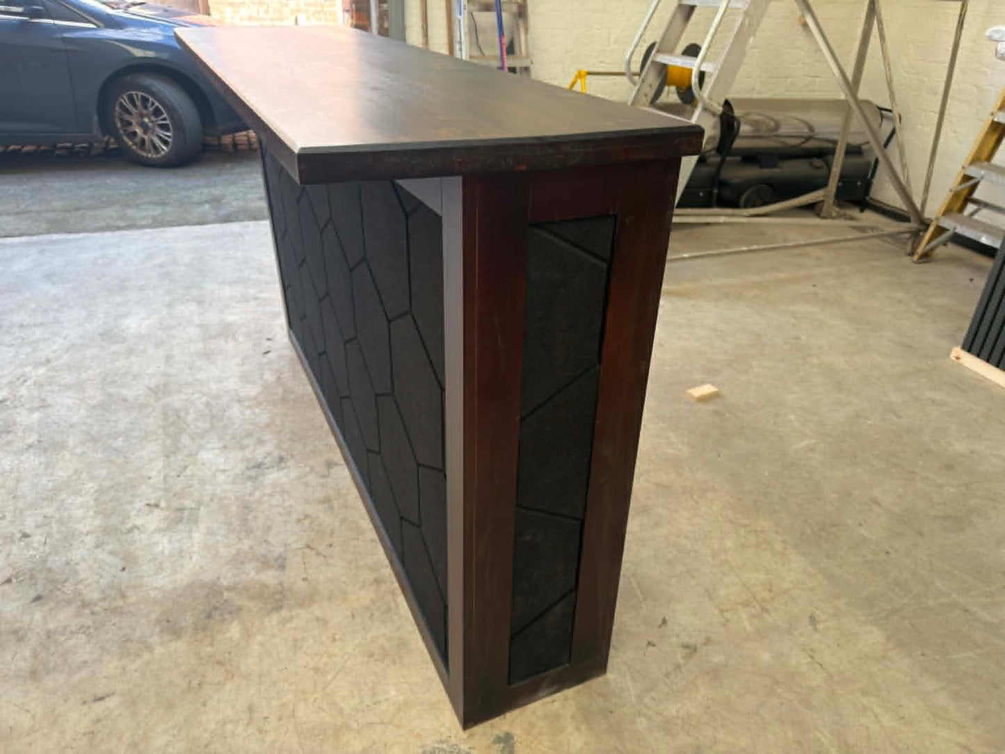 Handmade I-Shaped Wooden Bar – Acoustic Panel Front – Custom Sizes UK
