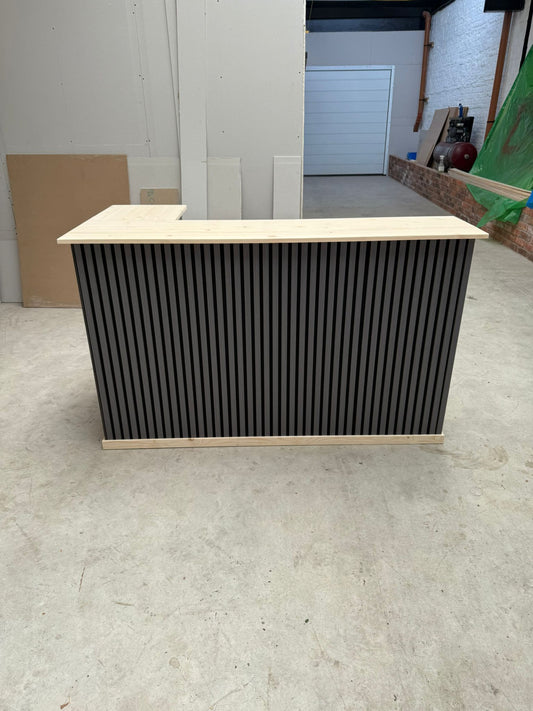 Handmade L-Shaped Wooden Home Bar