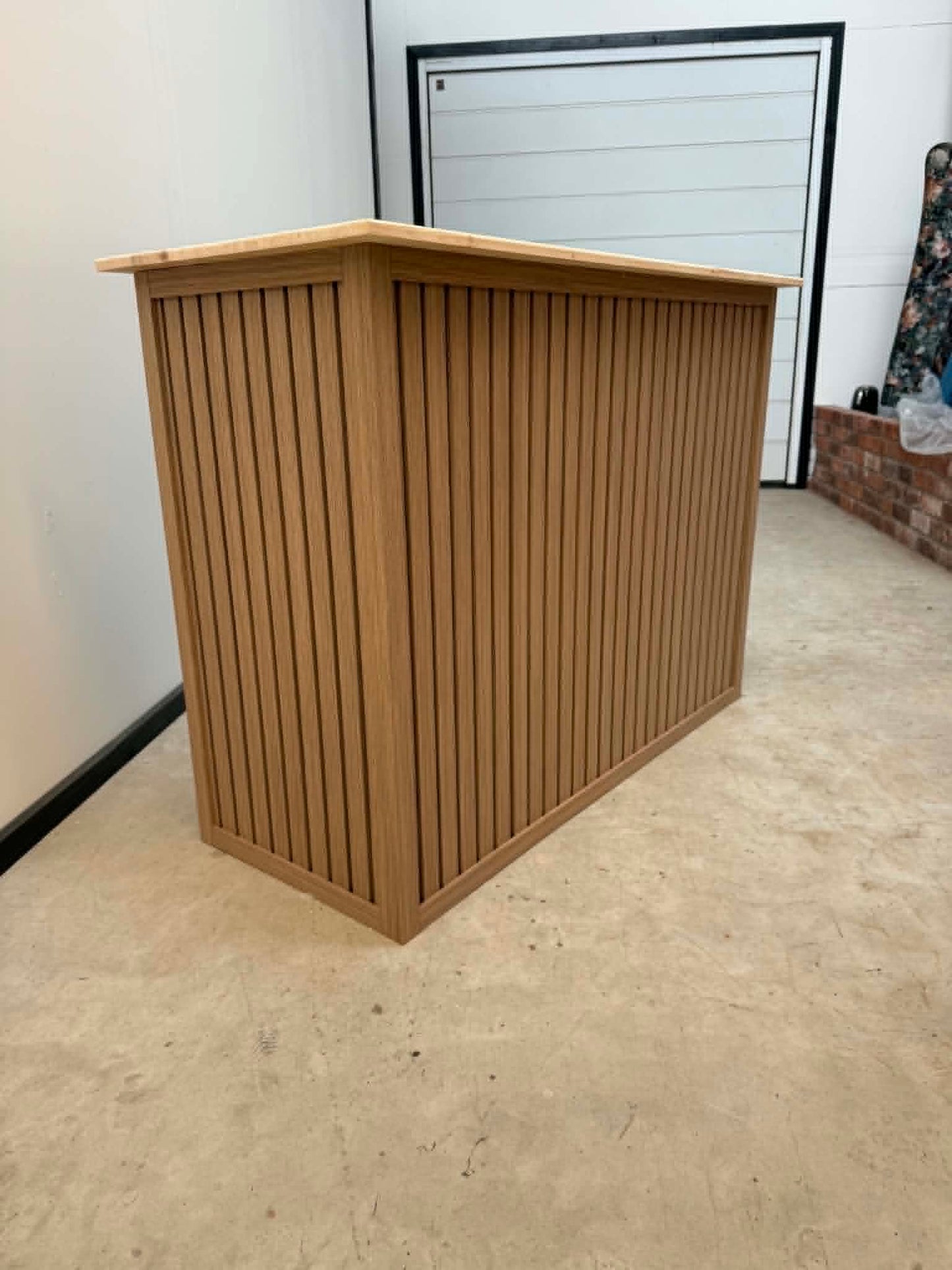 Handmade L-Shaped Wooden Bar – Acoustic Panel Front – Custom Sizes UK