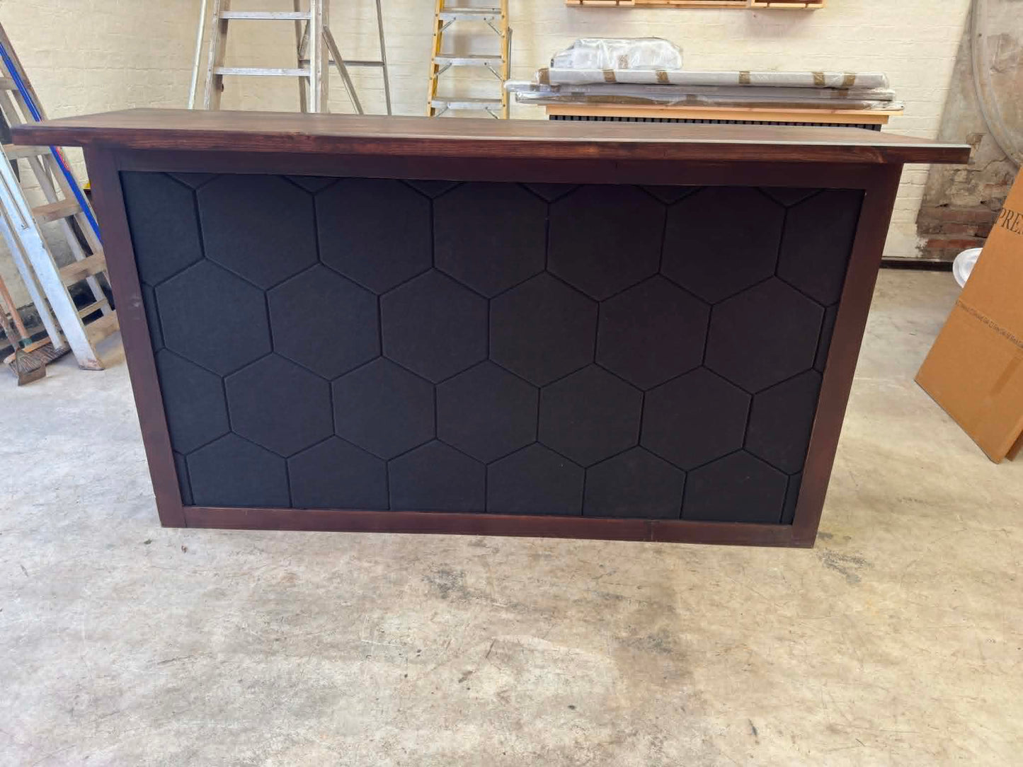 Handmade I-Shaped Wooden Bar – Acoustic Panel Front – Custom Sizes UK