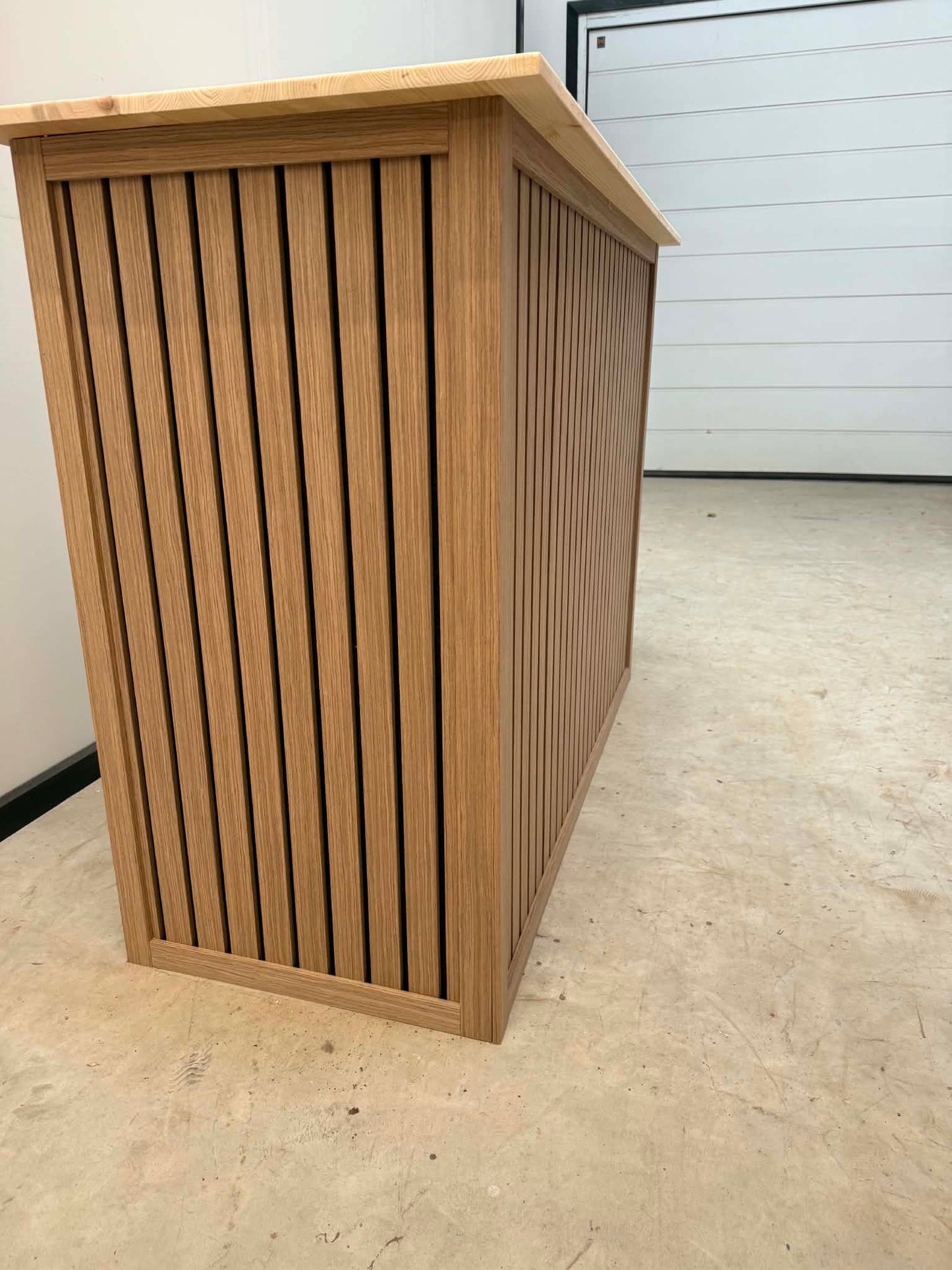 Handmade L-Shaped Wooden Bar – Acoustic Panel Front – Custom Sizes UK