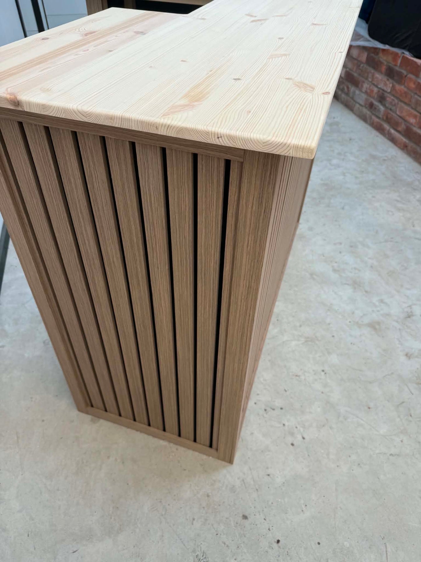 Handmade L-Shaped Wooden Bar – Acoustic Panel Front – Custom Sizes UK