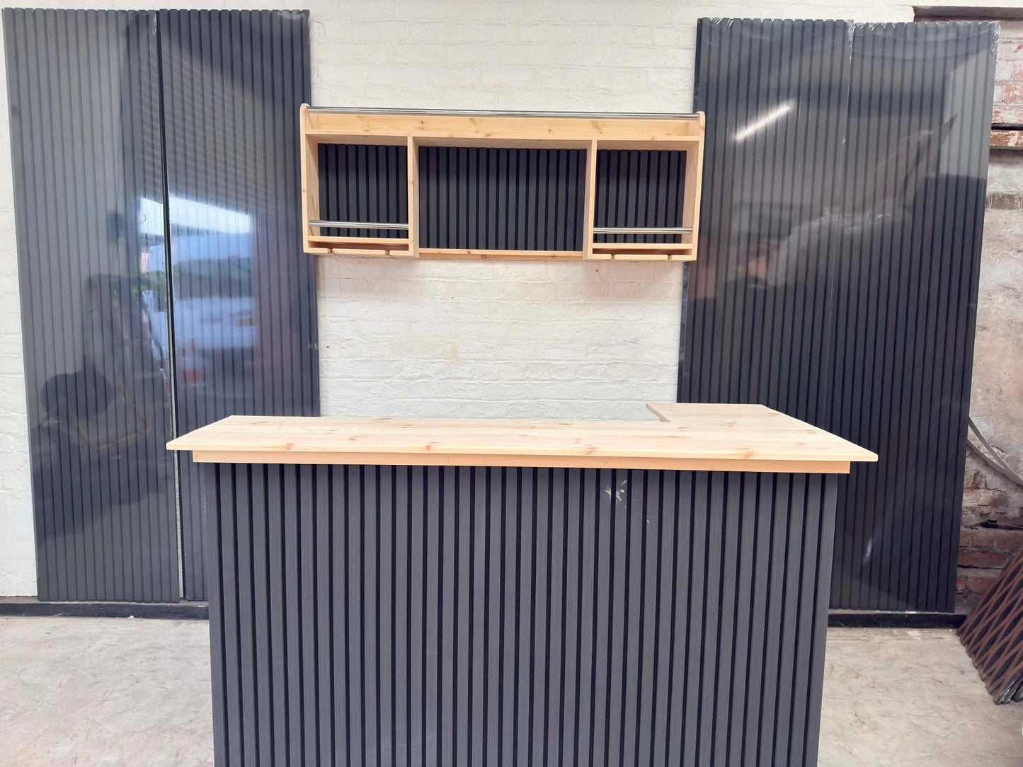 Handmade Wooden Wall Mounted Gin Bar/Shelves/ Man Cave