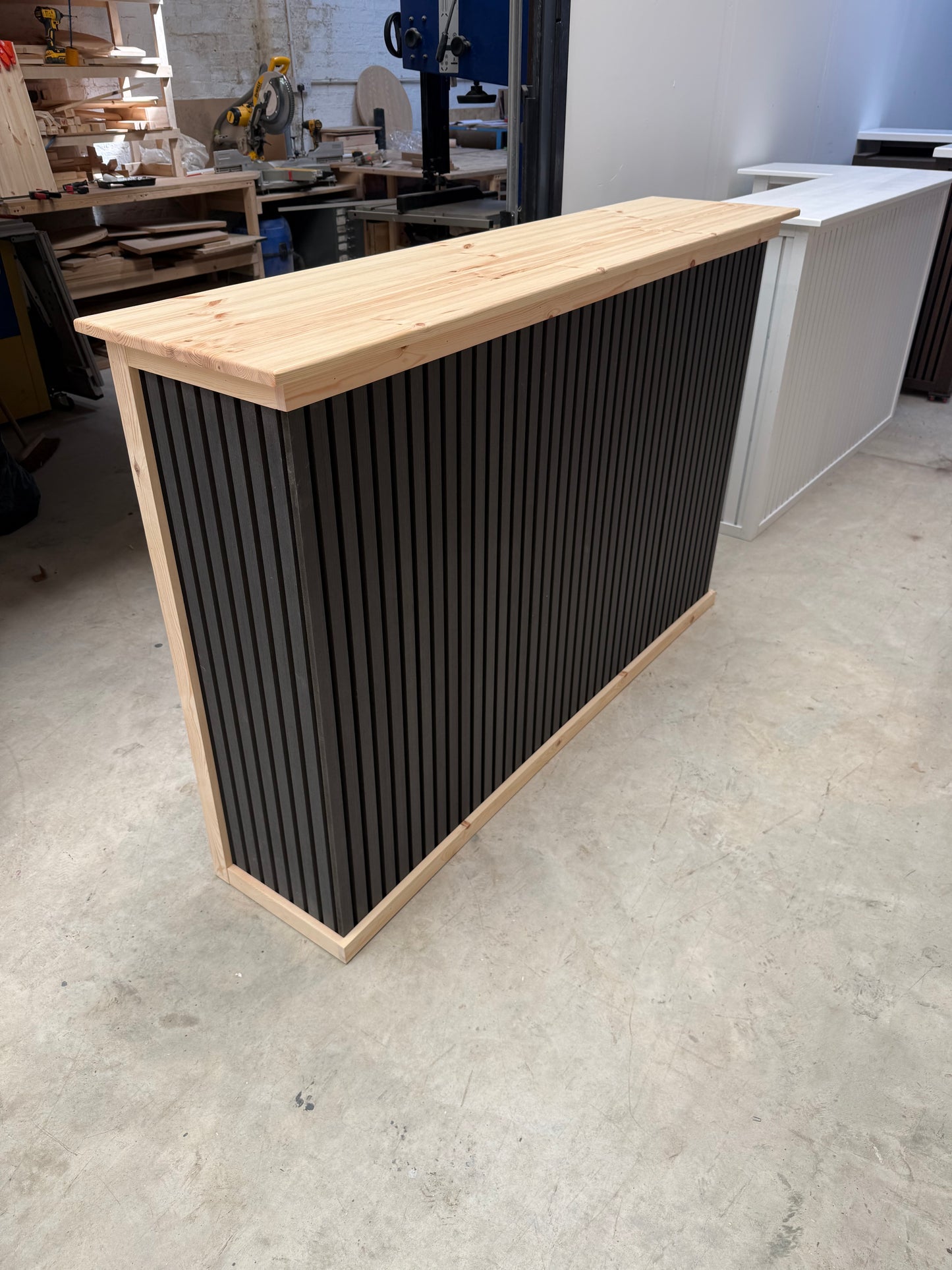 Handmade I-Shaped Wooden Bar – Acoustic Panel Front – Custom Sizes UK