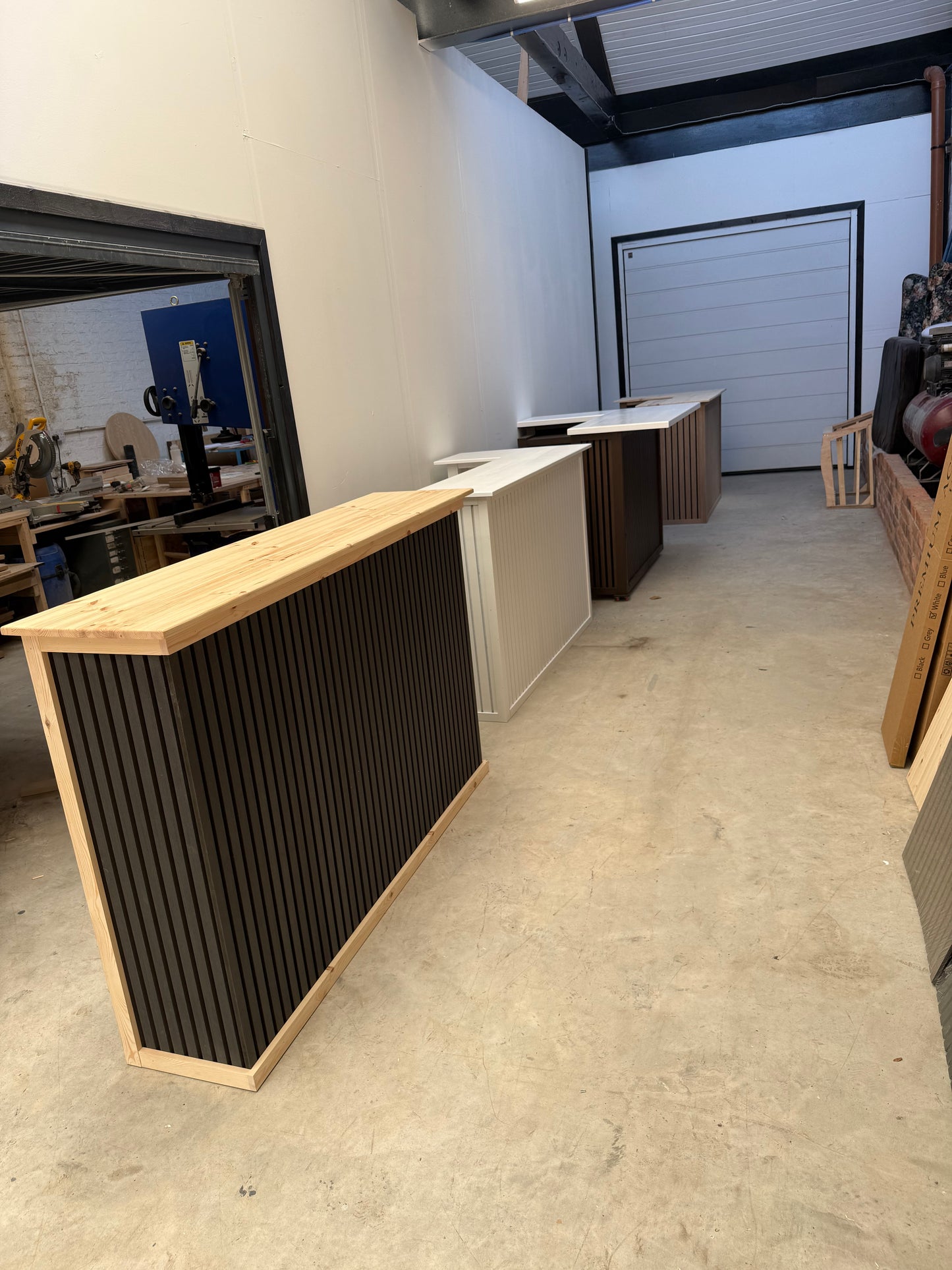 Handmade I-Shaped Wooden Bar – Acoustic Panel Front – Custom Sizes UK