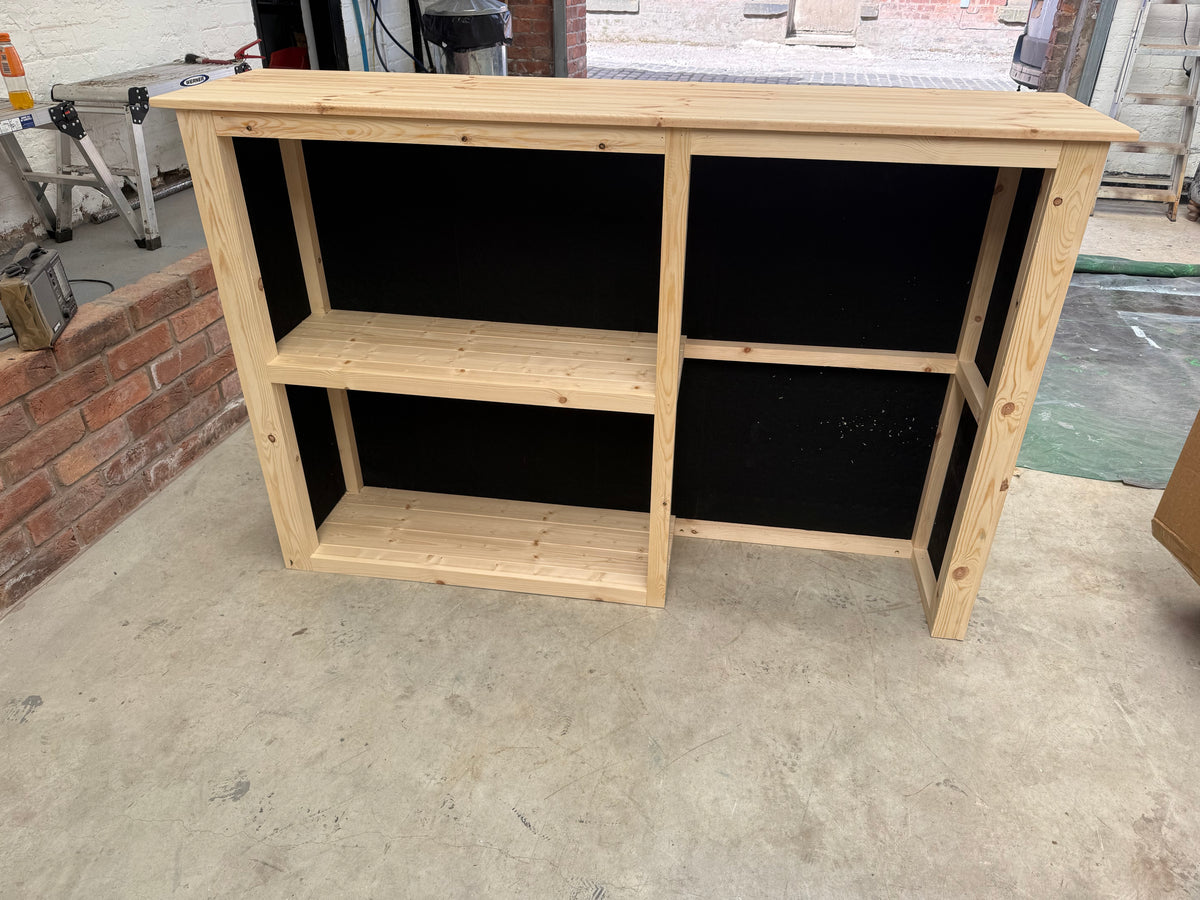 Handcrafted wooden home bar